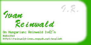 ivan reinwald business card